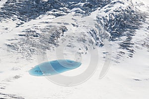 Landscape of Wrangell-St. Elias National Park in Alaska