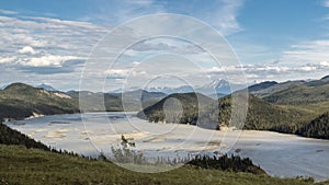 Landscape of Wrangell-St. Elias National Park in Alaska