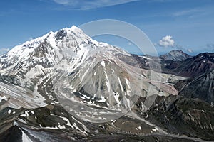 Landscape of Wrangell-St. Elias National Park in Alaska