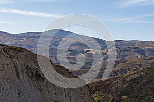 Yator landscape and in the background the Contraviesa mountain range photo