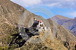 Landscape of Yumbulagang Palace, Tibet photo