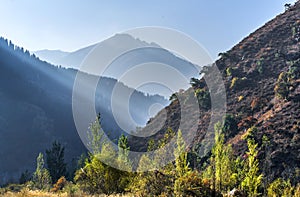 Landscape in Zailiyskiy Alatau, Kazakhstan