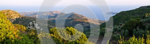 Landscape of Zakynthos mountains from Skopos hill, Greece