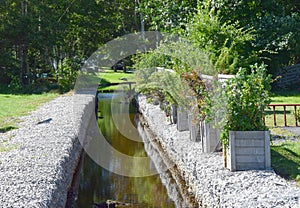 Landscaped creek bed