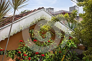 Landscaped flower garden