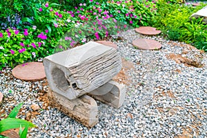 Landscaped of flower garden .