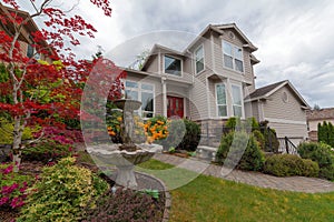 Landscaped Frontyard of Single Family Home