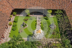 Landscaped garden aerial