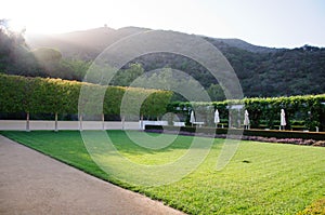 Landscaped Garden with Dining Tables