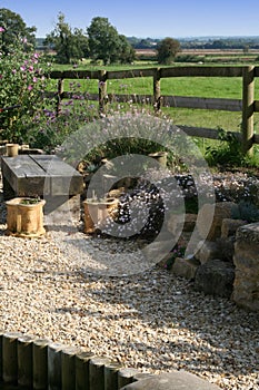 Landscaped garden with gravel and rockery