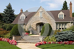 Landscaped house
