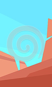 Low poly hill landscape