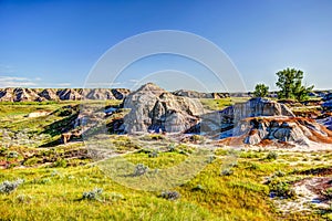 Landscapes in Alberta`s Dinosaur Provincial Park