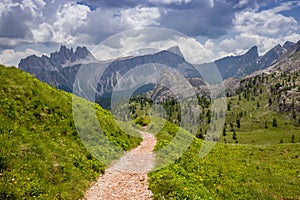 Landscapes around Cinque Torri. An iconic landmark