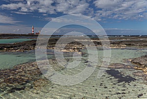 Landscapes around lighthouse Faro de Toston close to El Cotillo village