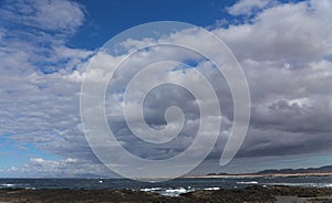 Landscapes around lighthouse Faro de Toston close to El Cotillo village