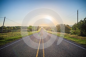 Landscapes around willow city loop texas at sunset