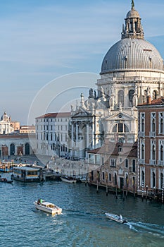 Landscapes of the Grand Canal with Gondolas on the river in Venice, Italy