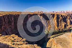 The landscapes of horseshoe bend Colorado River in Spring.