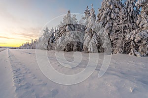 Landscapes in Lapland near Sirkka, Finland