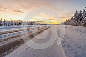 Landscapes in Lapland near Sirkka, Finland