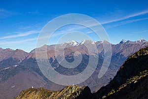 Landscapes in the mountains near Sochi in Russia.