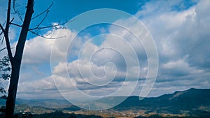 Landscapes nature with blue sky and clouds.not in focus