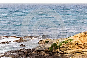 Landscapes of the Pacific coast near Katiki point. New Zealand