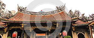 Landscapes roof in Longshan Temple in Taiwan