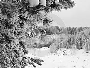 Landscapes of Russia - river in winter