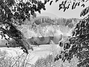 Landscapes of Russia - river in winter