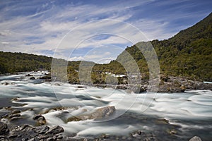 Landscapes of Saltos de Petrohue, region of los Lagos, Chile