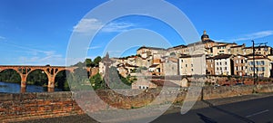 Landscapes of southern France. Panorama of Albi city, Midi-Pyrenees region