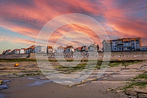 Landscapes with sunset and sunrise from audresselles, ambleteuse and wimereux in france