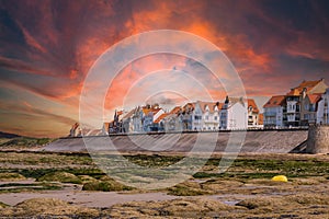 Landscapes with sunset and sunrise from audresselles, ambleteuse and wimereux in france