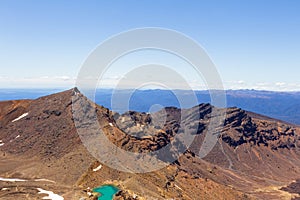 Landscapes of Tongariro park. Red crater. North Island, New zealand