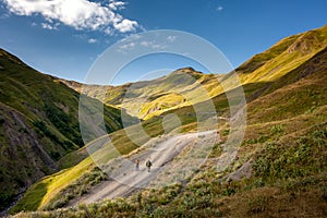 Landscapes of the Upper Khevsureti region in Georgia