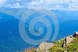 Landscapes and views of Krasnaya Polyana, Sochi.