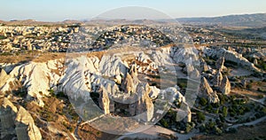Landscapes of volcanic origin in Cappadocia, Turkey.