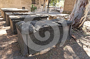 Landscapes of The “Sarcofagi” and The Greek Theater in Lipari, Province of Messina, Italy.