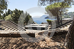 Landscapes of The “Sarcofagi” and The Greek Theater in Lipari, Province of Messina, Italy.