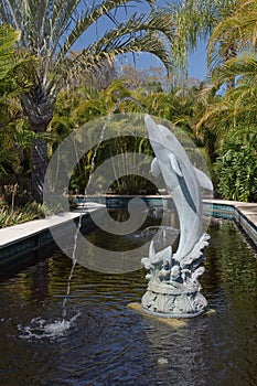 Landscaping - Dolphin Water Fountain