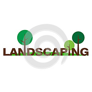 Landscaping logo with trees