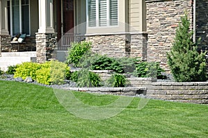 Landscaping and Retaining Wall photo