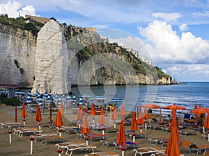 Landscapre of the beach of Vieste, Apulia Italy