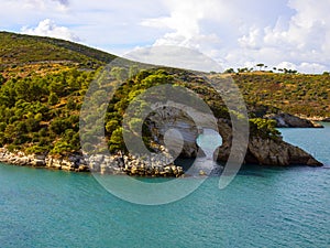Landscapre of the coast of Gargano Apulia Italy