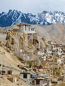 Landscpae of Lamayuru monastery in Ladakh, India