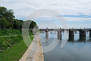 Landscpae of Susquehanna River Shore in Harrisburg, Pennsylvania