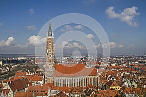 Landshut and cathedral St. Martin