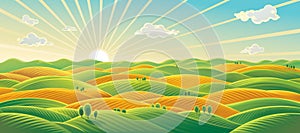 Panoramic rural Landscape